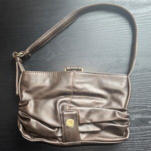 Zara Dark Brown Leather Wristlet